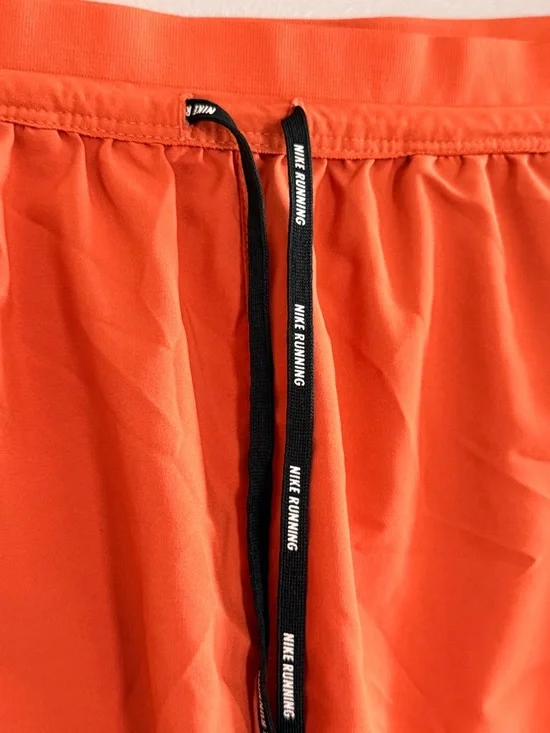 Nike Men's Bright Orange Athletic Shorts with Reflective Swoosh - Picture 3 of 7